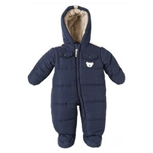London Fog Baby Snowsuit Coverall Navy Blue Size 3-6M